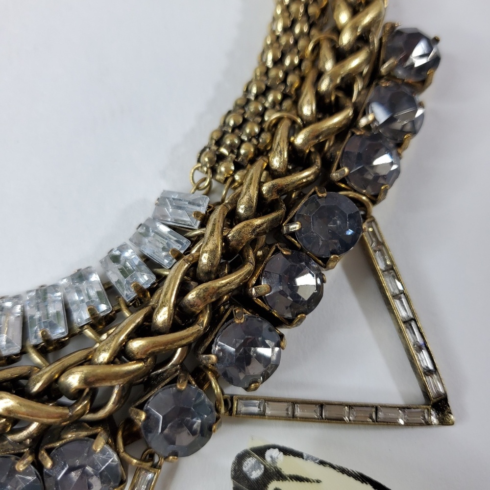 Chuncky Choker Style Metal Statement Necklace - Picture 4 of 8